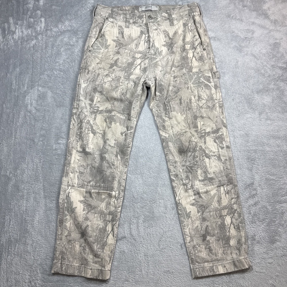 Hollister Pants Baggy Carpenter Pants Men 30X30 (Fits 32X27) Camo Stretch READ‎